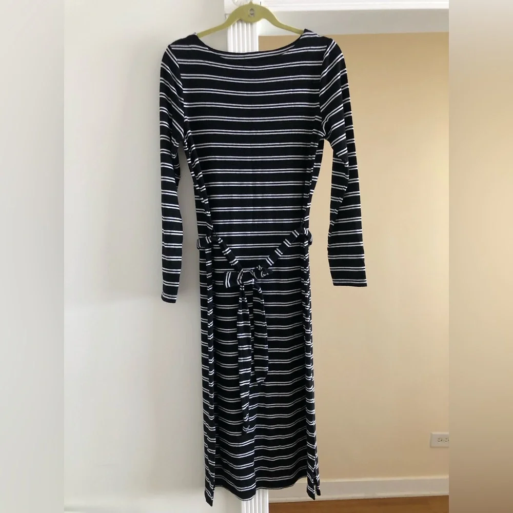 TIME and TRUtm dress midi dress size M black and white color - Picture 4 of 10